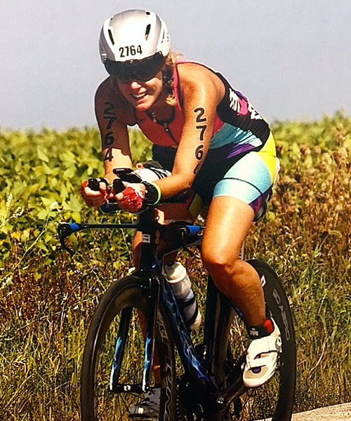 Picture-Jana Rugg racing an Ironman